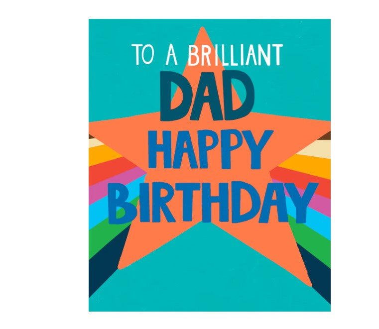 To A Brilliant Dad Happy Birthday Star Card