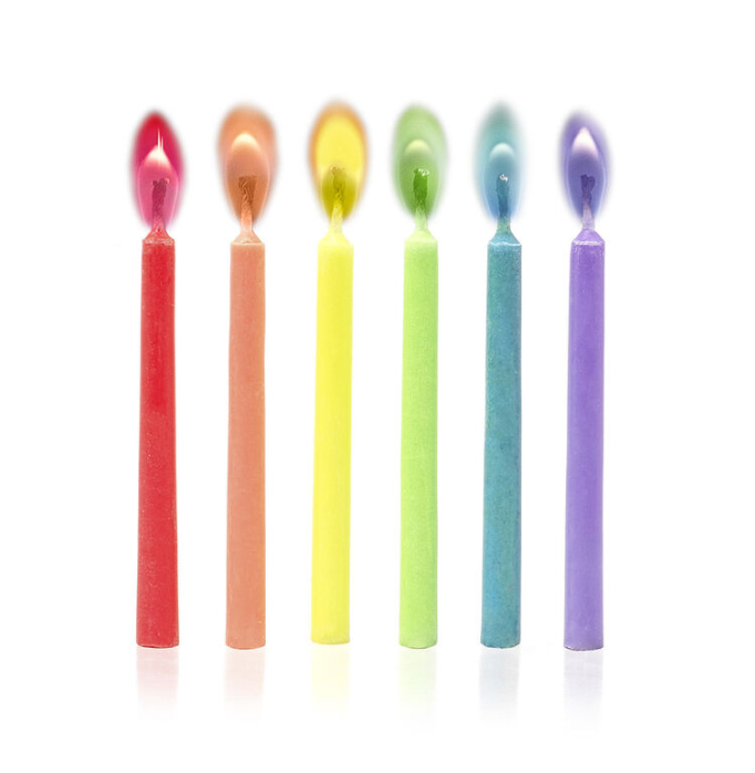 Coloured Flame Candles