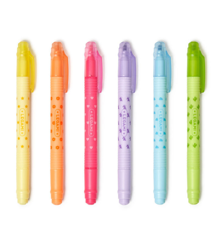 Set of 6 Erasable Highlighters