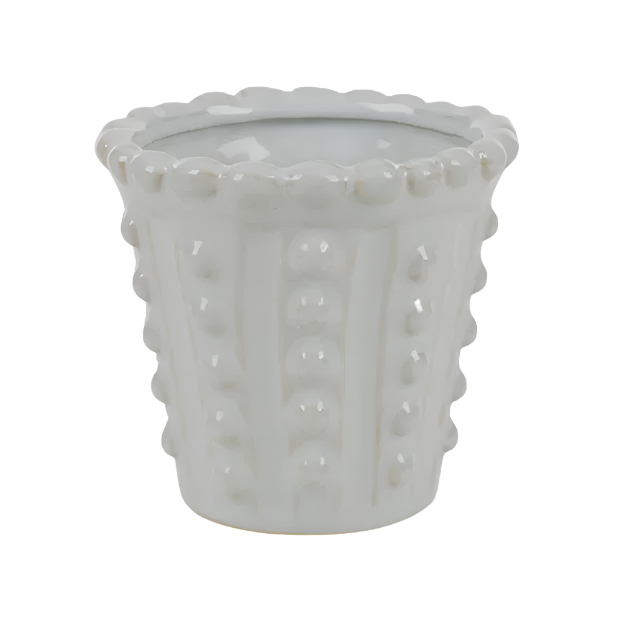 Amelia Ceramic Pot - White