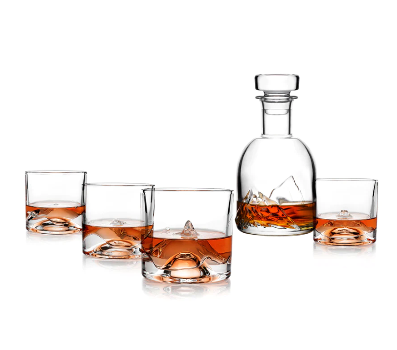 The Peaks Crystal Whiskey Decanter Set