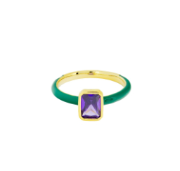 Gold Alexis Ring - Amethyst