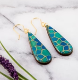 Teardrop Earrings - Turquoise Mosaic