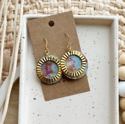 Dex Drop Earrings - Patina