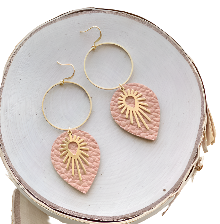 Solis Hoop Earrings - Terra Cotta