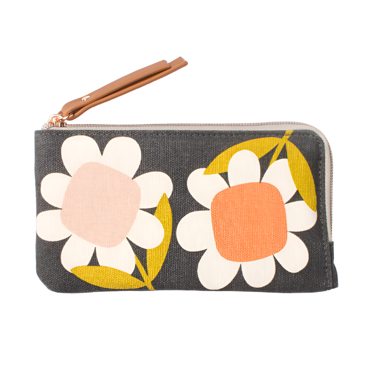 Big Flower Padded Zip Pouch