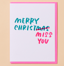 Christ-miss You Letterpress Card