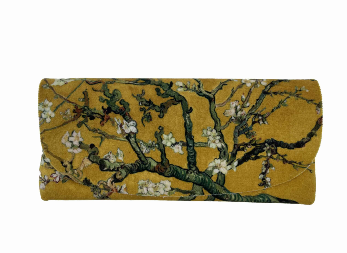 Velour Glasses Case - Van Gogh, Amandiers (Yellow)