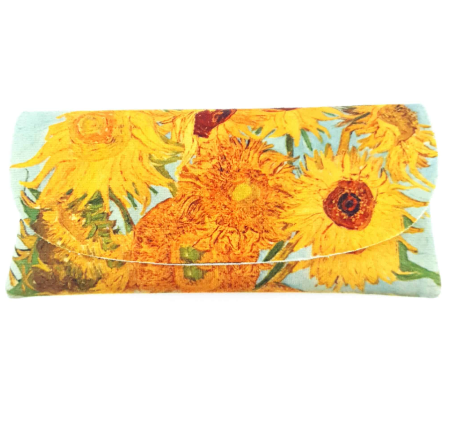 Velour Glasses Case - Vase With Twelve Sunflowers