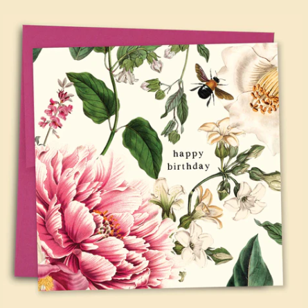 Happy Birthday Floral Garden Card