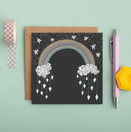 Rainbow Chandelier Card