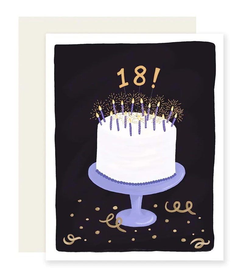 18 Cake Card