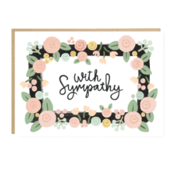 With Sympathy Card - Rosa