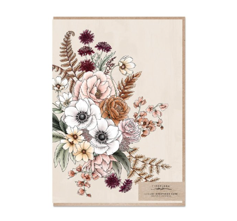 Florist Bouquet in Beige Card