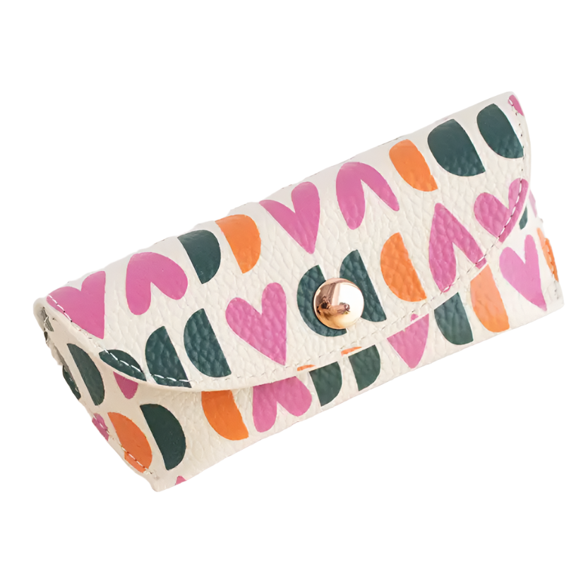 CG Flap Glasses Case - Multi Geo Heart