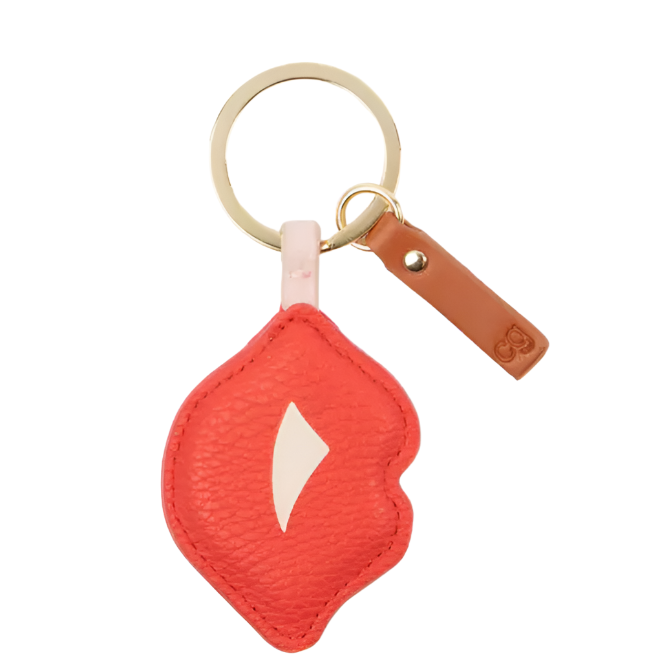 CG Vegan Leather Novelty Keyring  - Lips