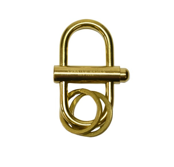 Brass Lock Keychain