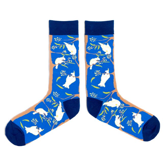 Spencer Flynn Men's Socks - Branching Out (Cockatoos)