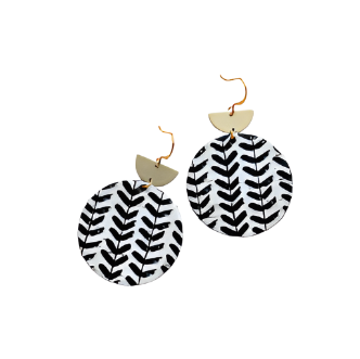 Dune Drop Earrings - Rustic Chevron