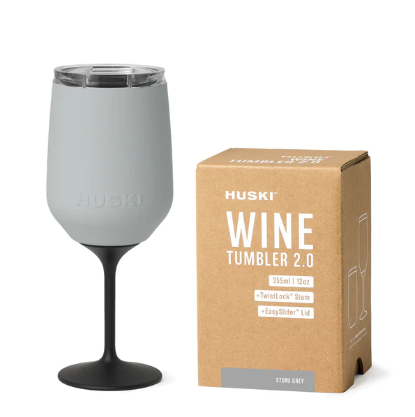 Insulated Wine Tumbler 2.0 - Stone Grey