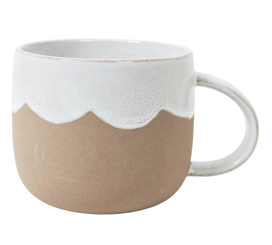 Snow Scallop Mugs - Set of 4