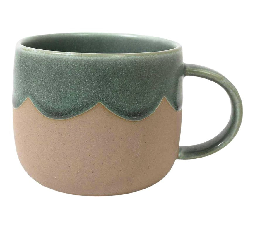 Moss Scallop Mugs - Set of 4