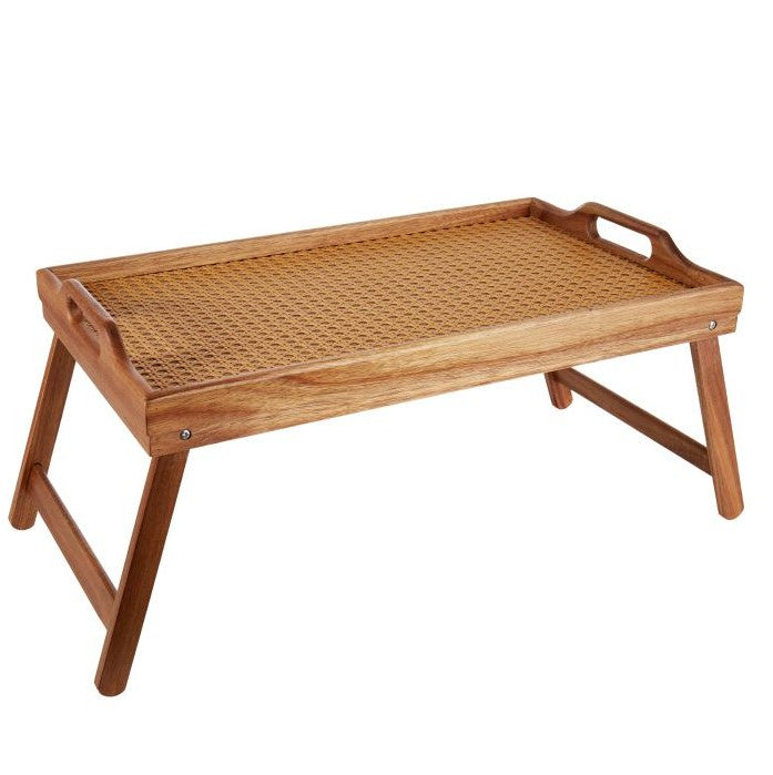 Acacia & Rattan Serving Tray