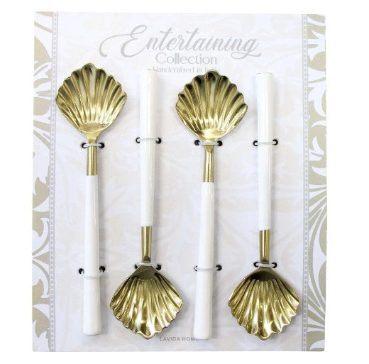 White Shell Teaspoon Set (Set of 4)