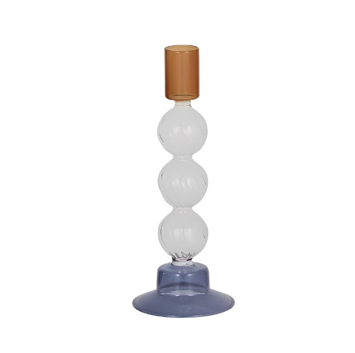 Dana Glass Holder - Amber/Blue