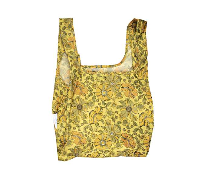 Kind Bag Medium - Retro Flowers Yellow