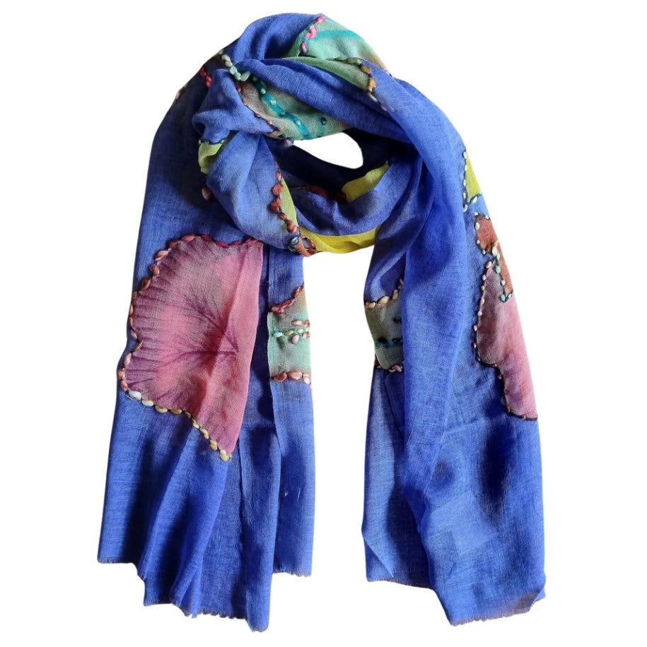 Pure Wool  Winter Scarf WA0012BLUE