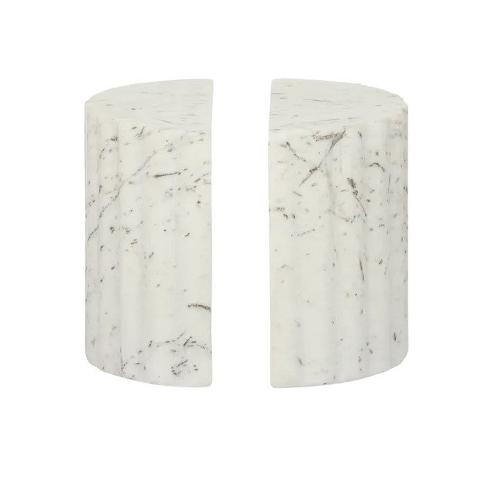 Strie Marble Bookends Set of 2