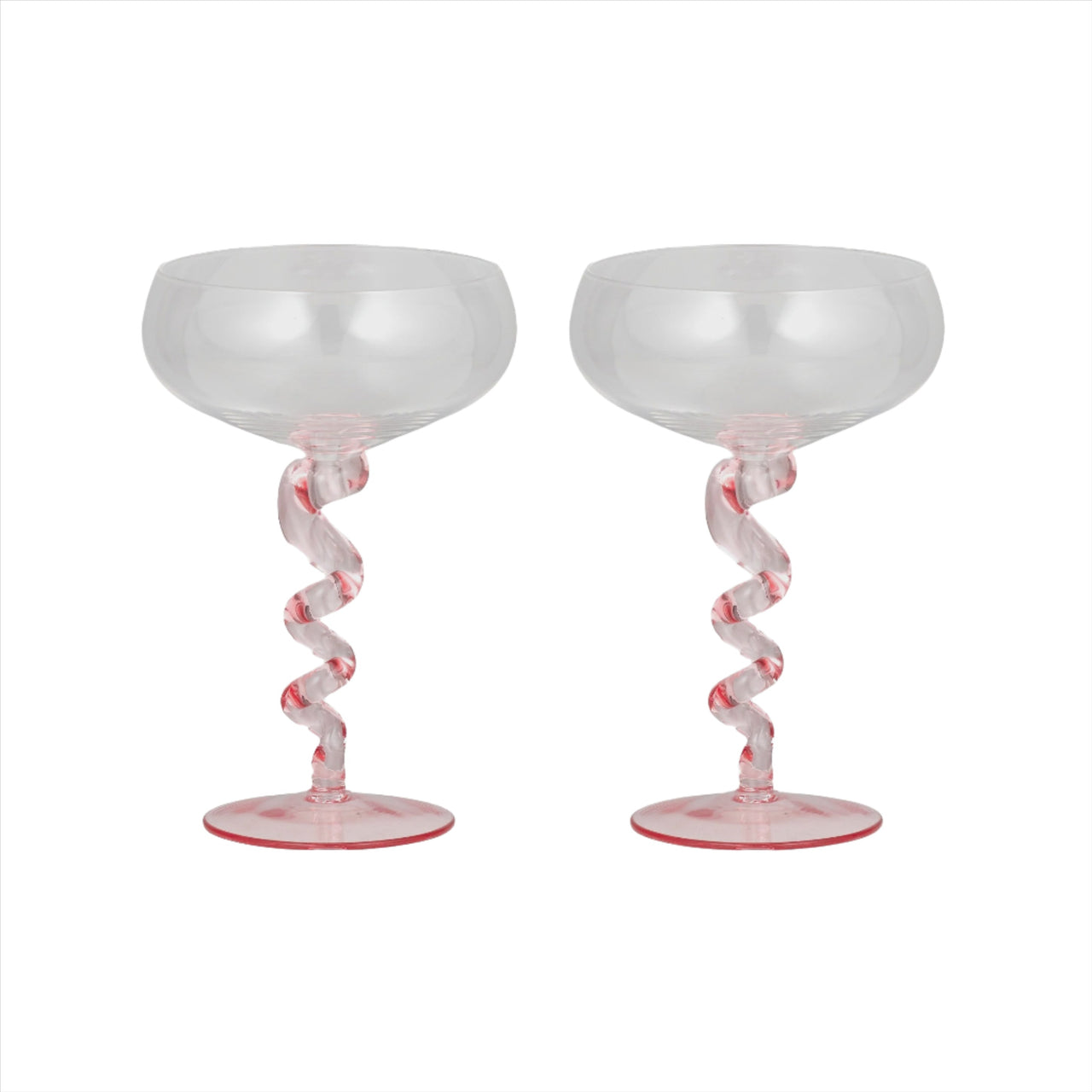 Spirale Glass Coupe Set of 2