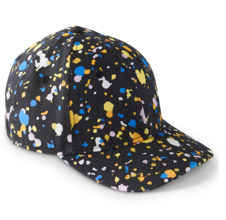 Splatter Black Peak Cap - Child