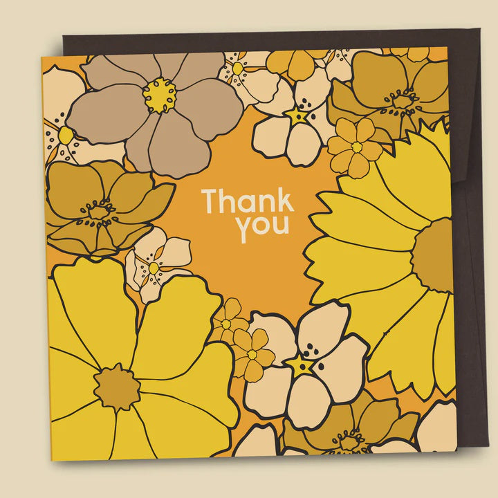 Thank You Vintage Floral Card