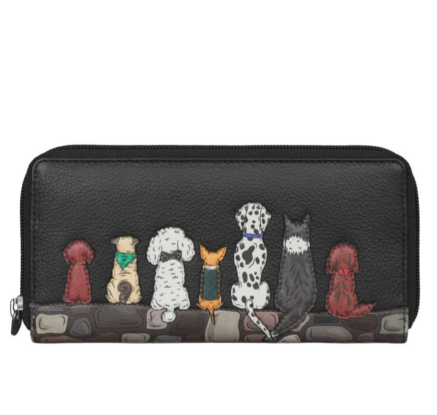 Zip Around Purse Large - Bark to Bark, Black