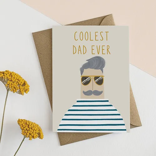 Coolest Dad Ever Stripes Card