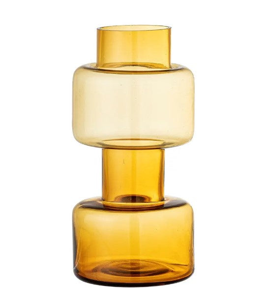 Benette Vase- Yellow Glass