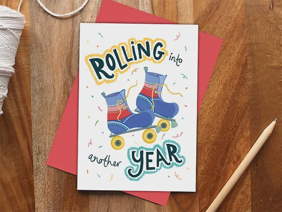 Rolling Into Another Year Card