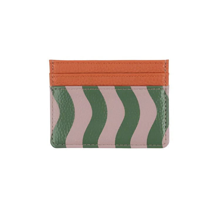 Lilac & Green Wave Stripe Cardholder