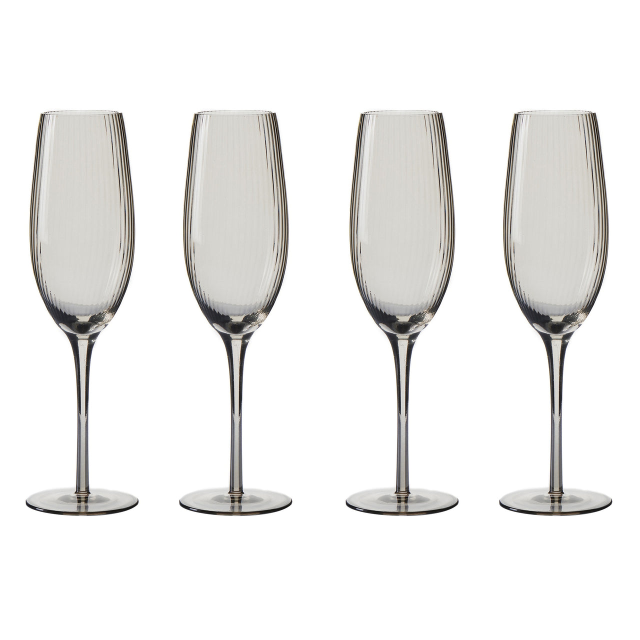 Set of 4 Champagne Grey Glasses