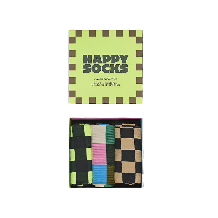 Happy Socks 41-46 - Check It Out Gift Set - 3 Pairs