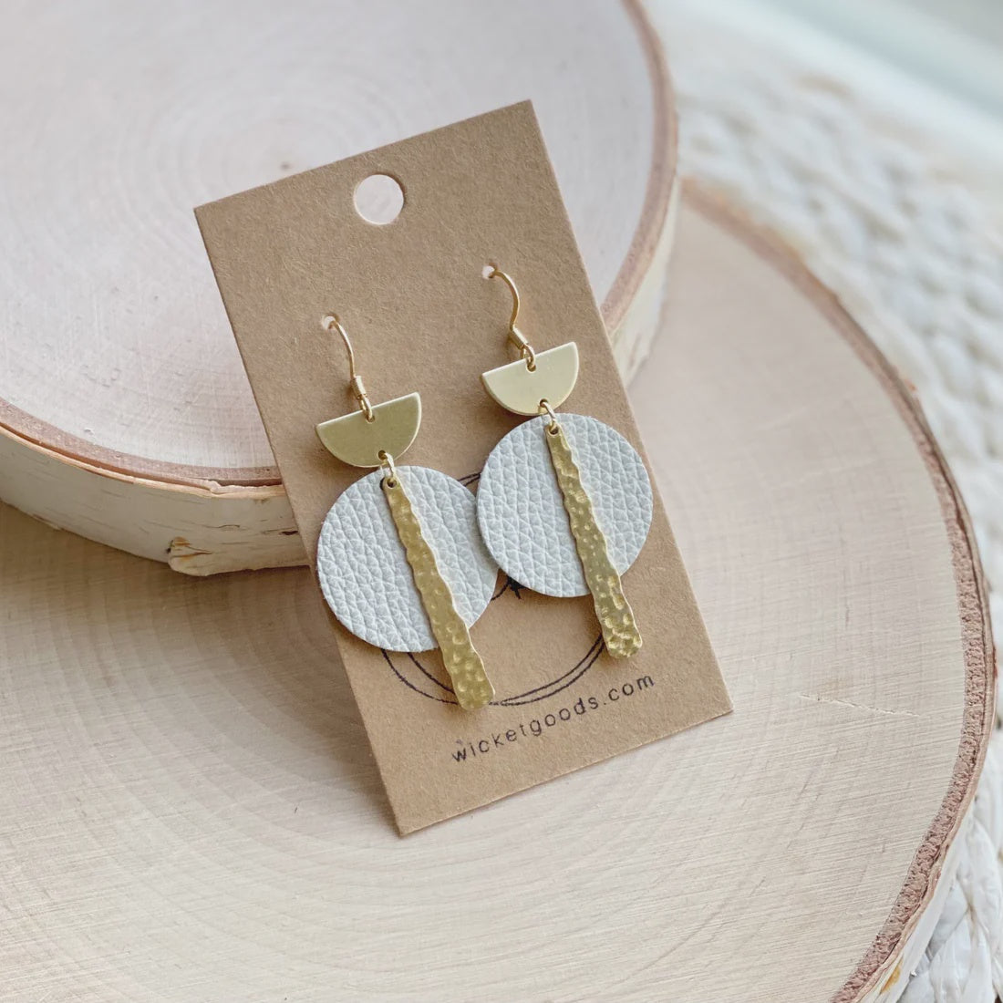 Crest Drop Earrings - Milk