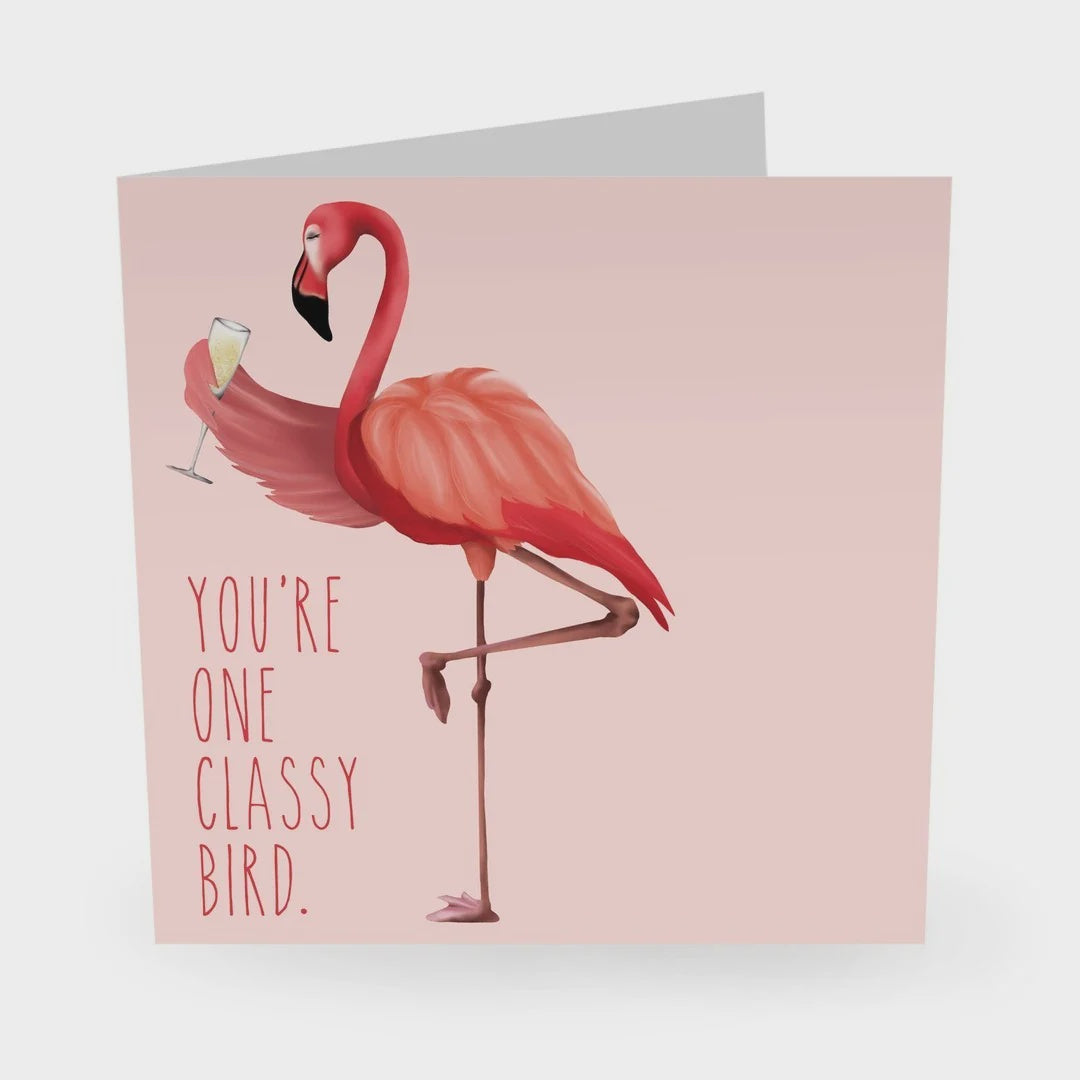 Flamingo Classy Bird Card