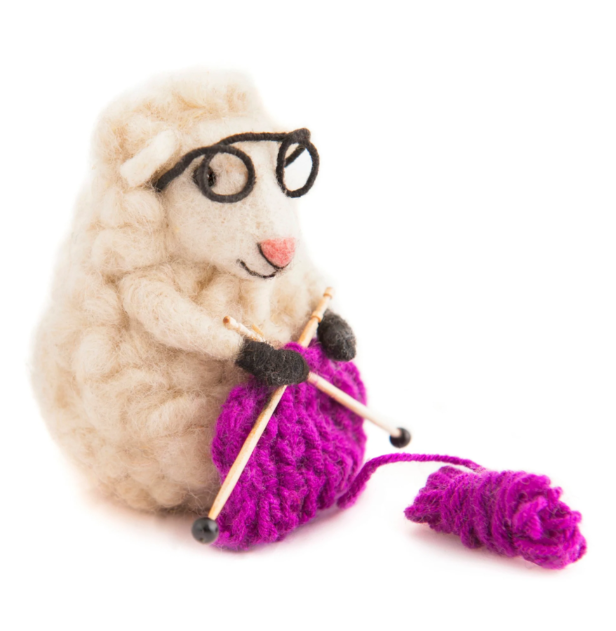 Felt Sheep - Knitting Nell Purple