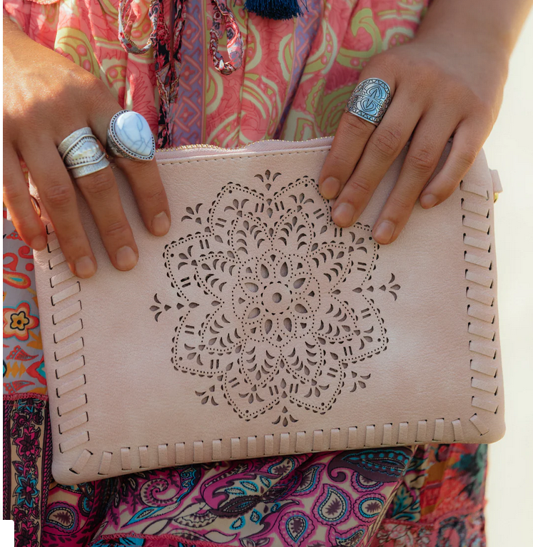 Mandala Cut Out Clutch Bag