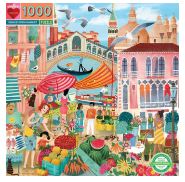 1000 pc Puzzle - Marketplace In France