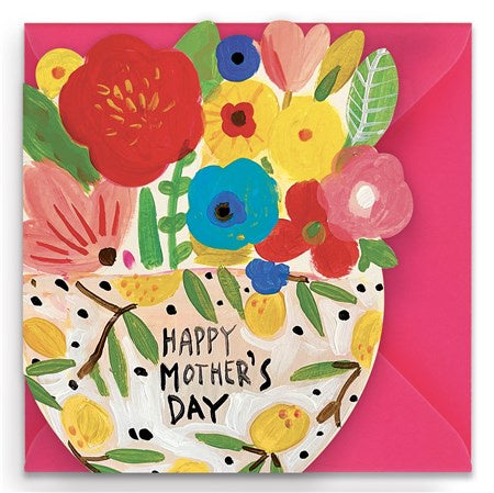 Happy Mother's Day Die-Cut Flowers Card