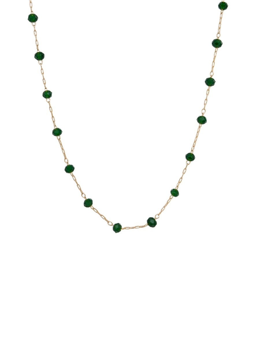 Rose Gold Emerald Sophia Necklace