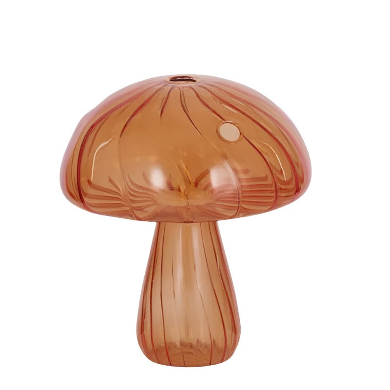 Red Myth Glass Mushroom Vase